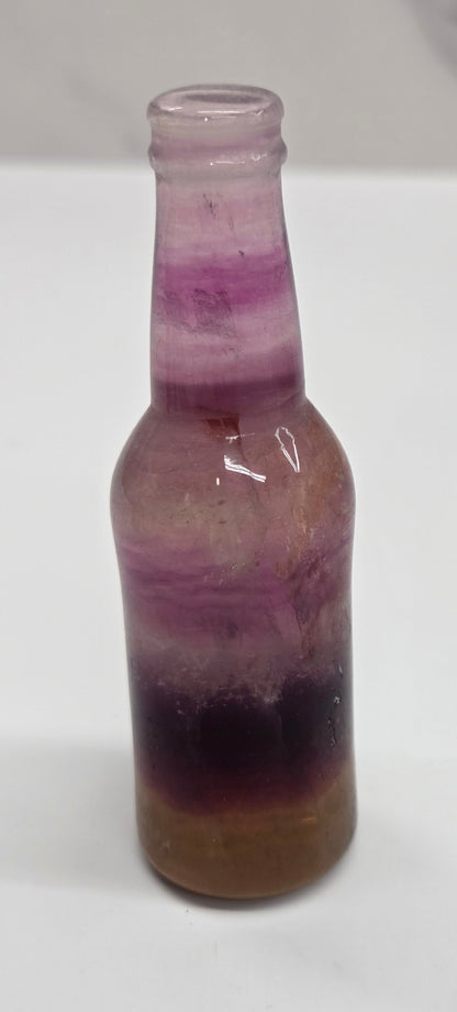 Fluorite beer bottle carving