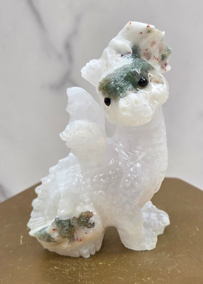 Dragon side sitting carving (M)