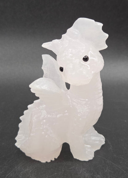 Dragon side sitting carving (M)