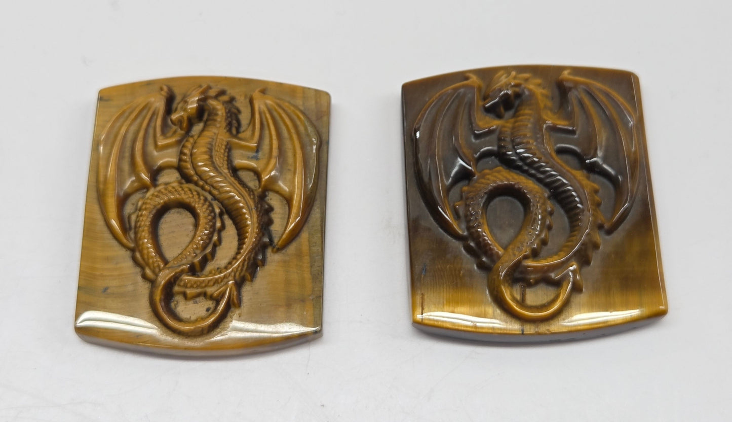 Dragon coin - Tigers Eye