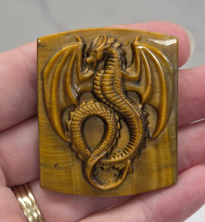 Dragon coin - Tigers Eye