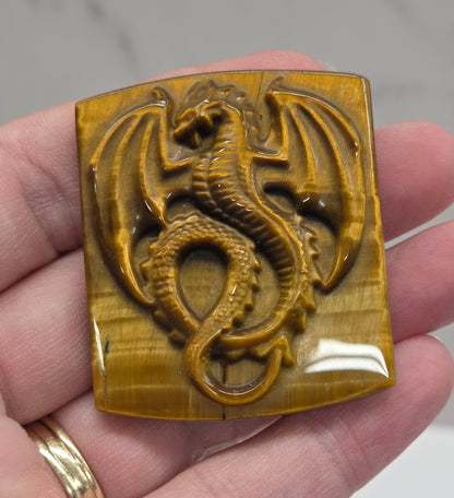Dragon coin - Tigers Eye