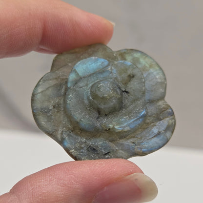 Labradorite rose carving  (Style B)
