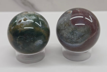 Ocean Jasper & Moss Agate sphere