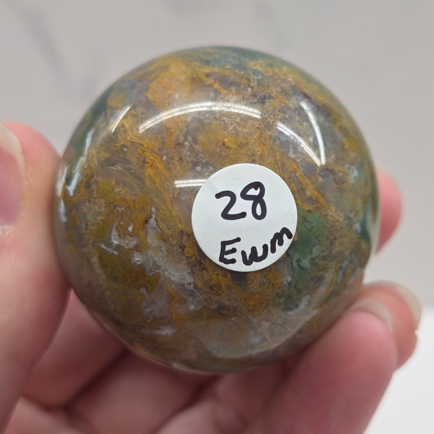 Ocean Jasper & Moss Agate sphere