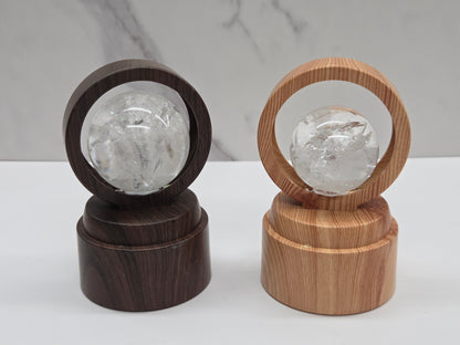 Lighted & rotated sphere stand