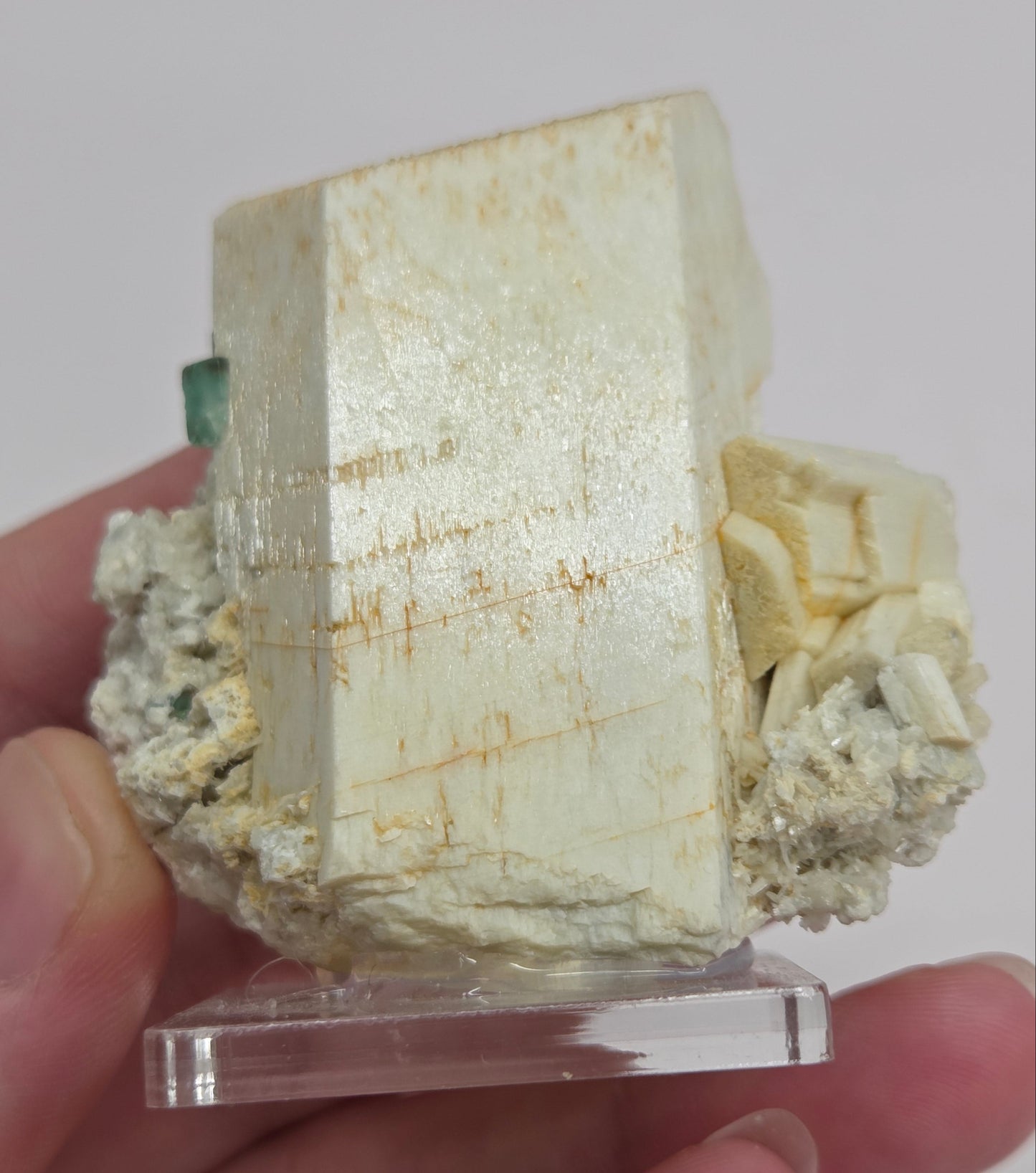 Terminated Feldspar w/ Fluorite