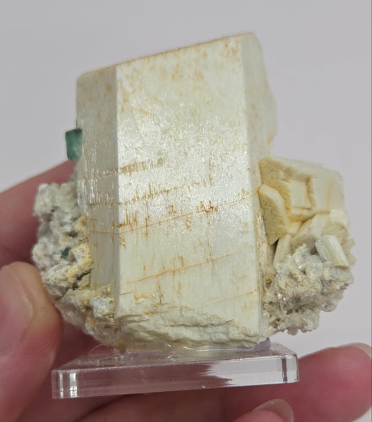 Terminated Feldspar w/ Fluorite
