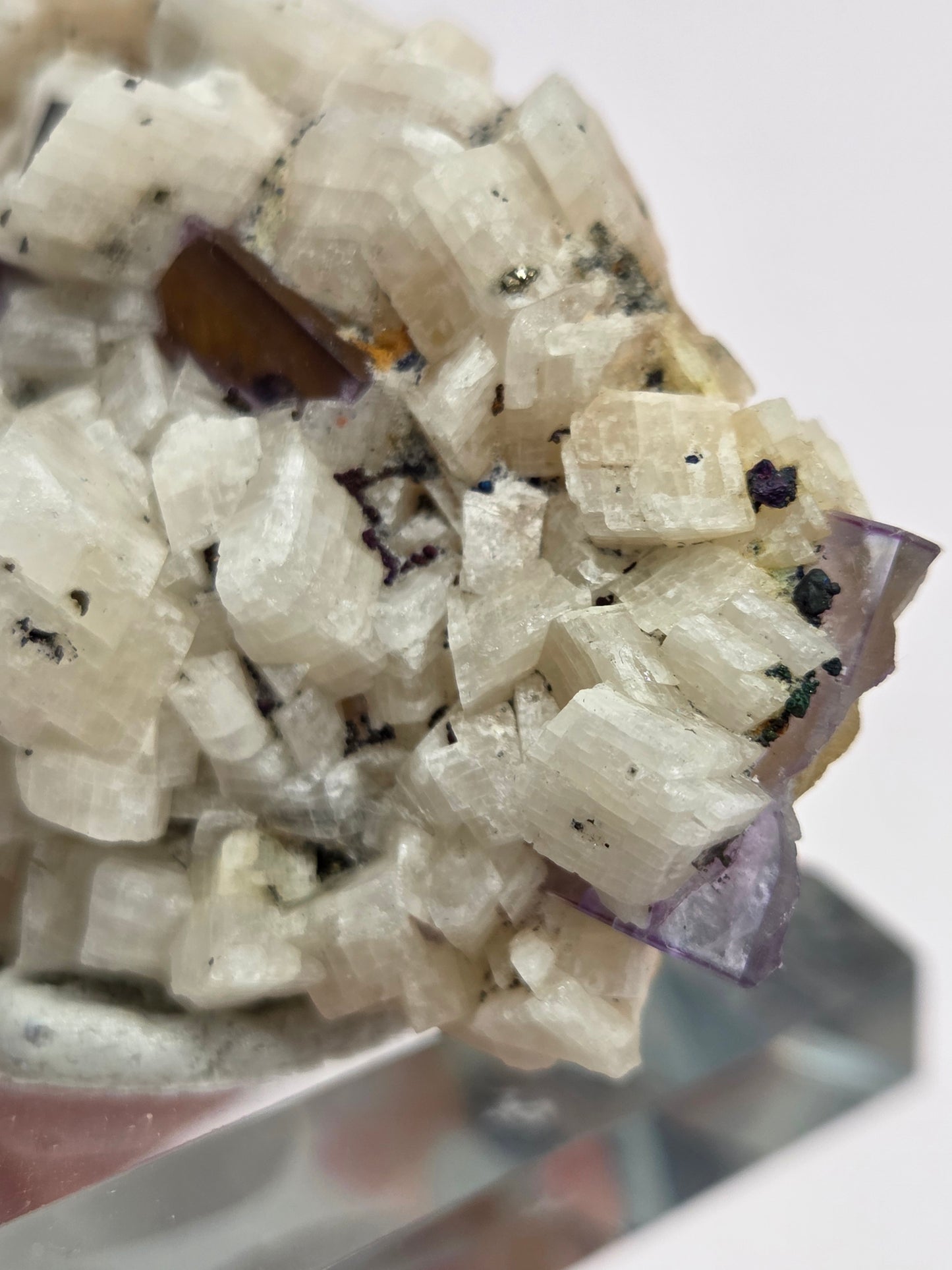 Fluorite w/ Dolomite & Chalcopyrite