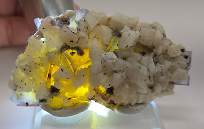 Fluorite w/ Dolomite & Chalcopyrite