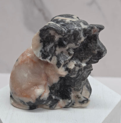 Elephant w/ baby carving