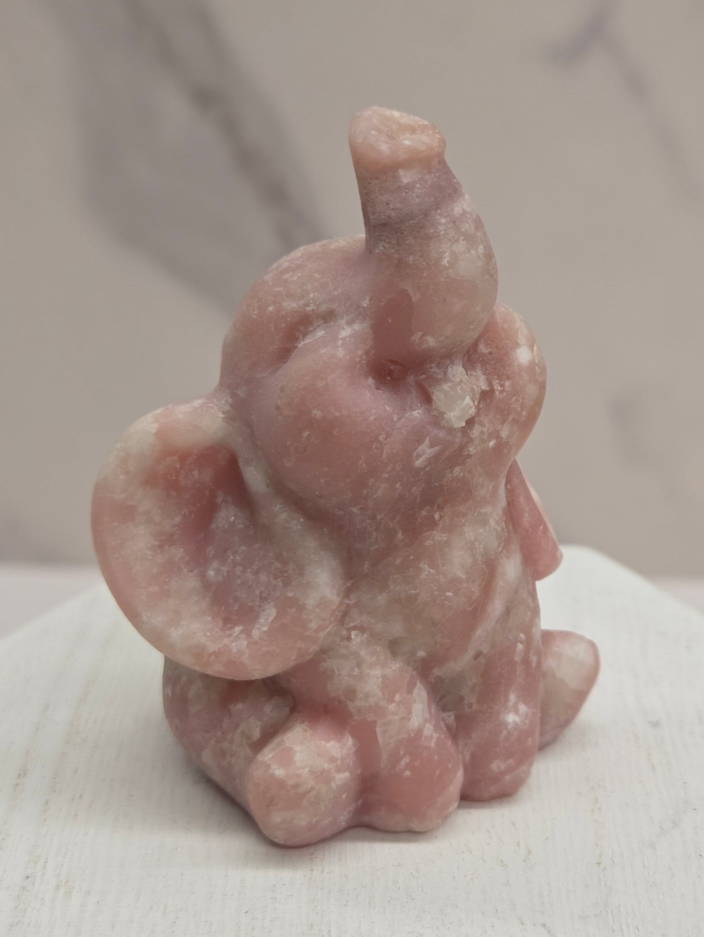 "Dumbo" baby elephant carving