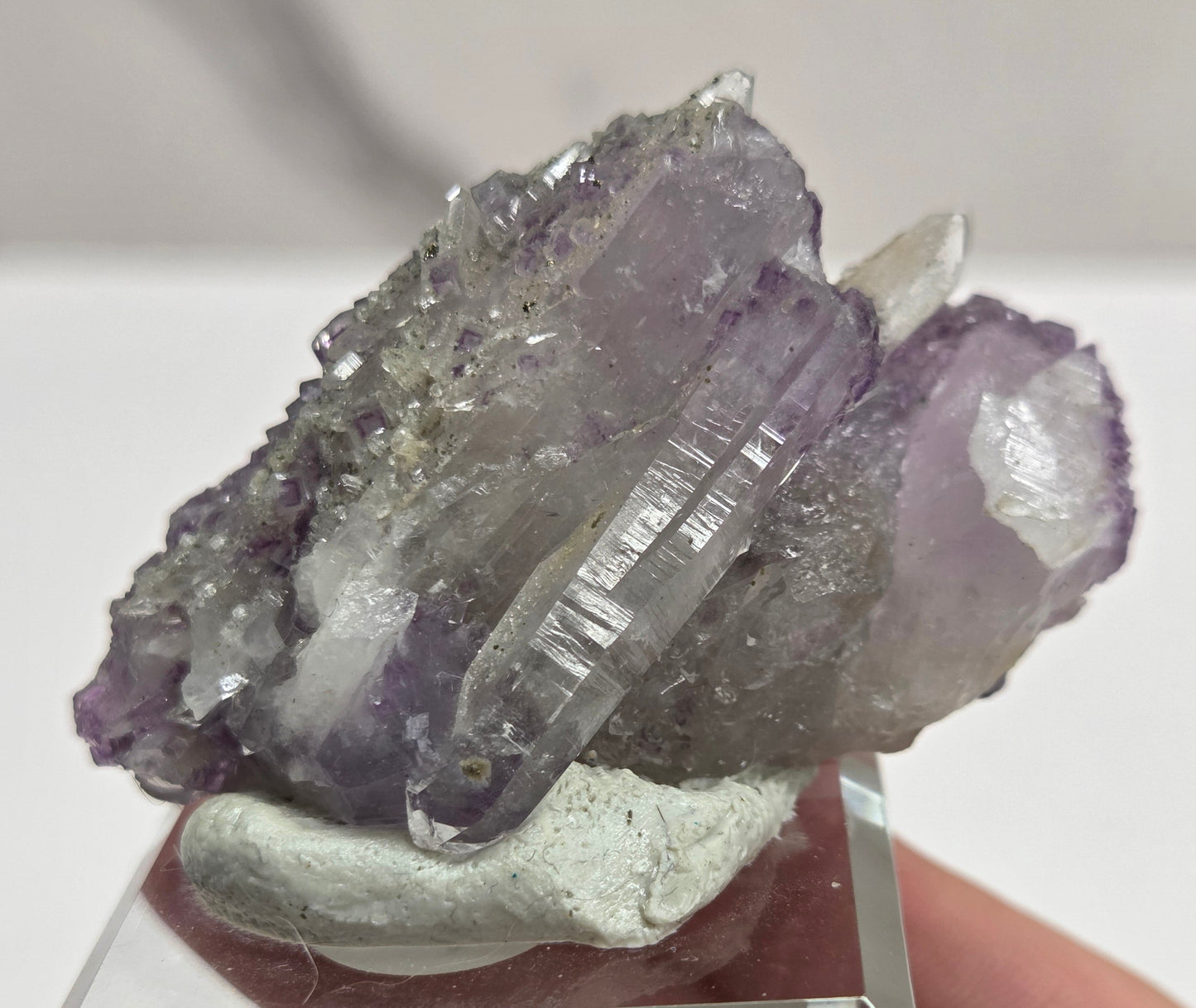 Quartz covered Fluorite - China