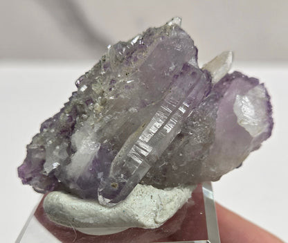 Quartz covered Fluorite - China