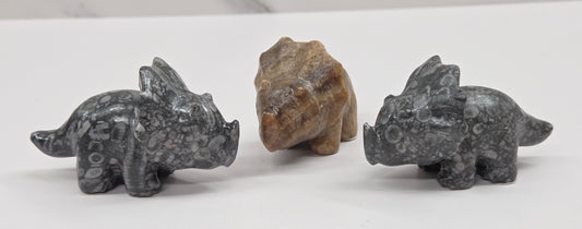 Triceratops carving (L)