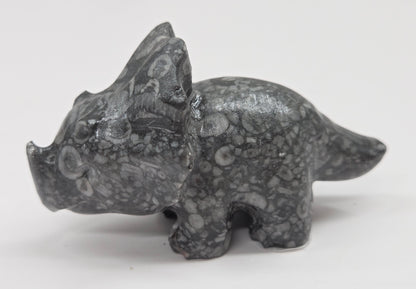 Triceratops carving (L)