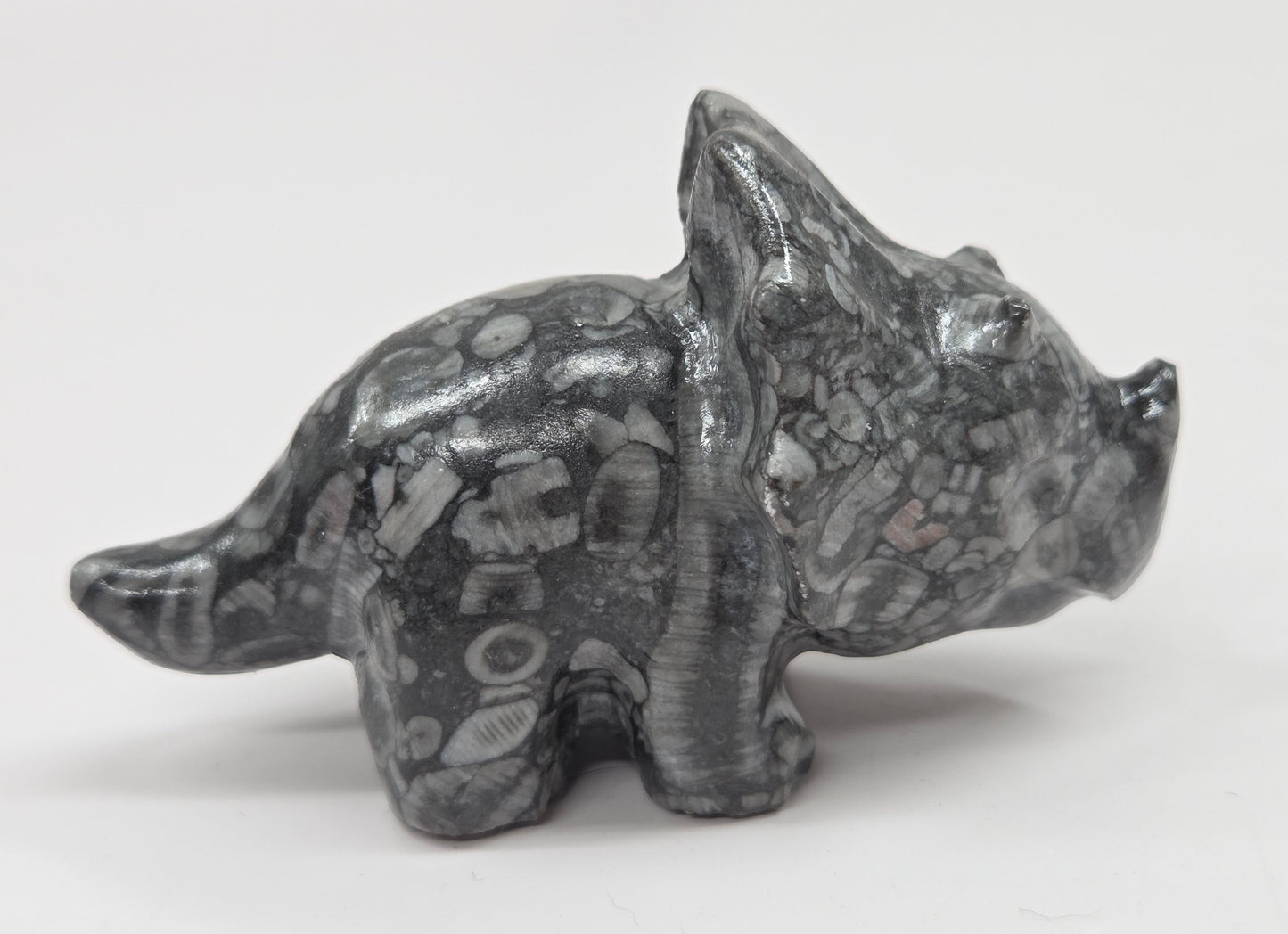 Triceratops carving (L)