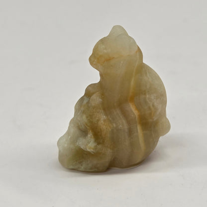 Cat/kitty sitting on skull (mini)