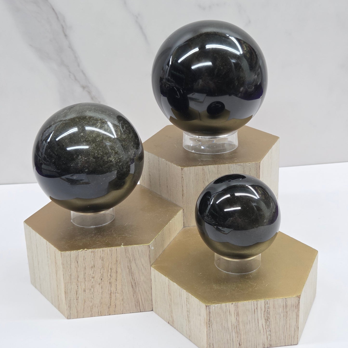 Gold Sheen Obsidian sphere