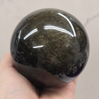 Gold Sheen Obsidian sphere