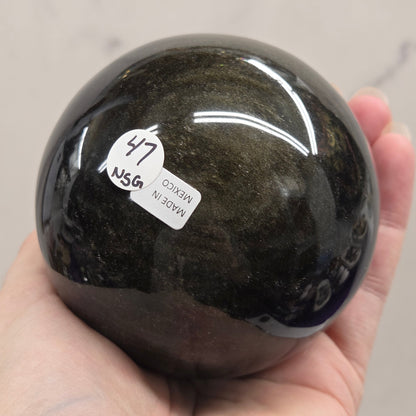 Gold Sheen Obsidian sphere