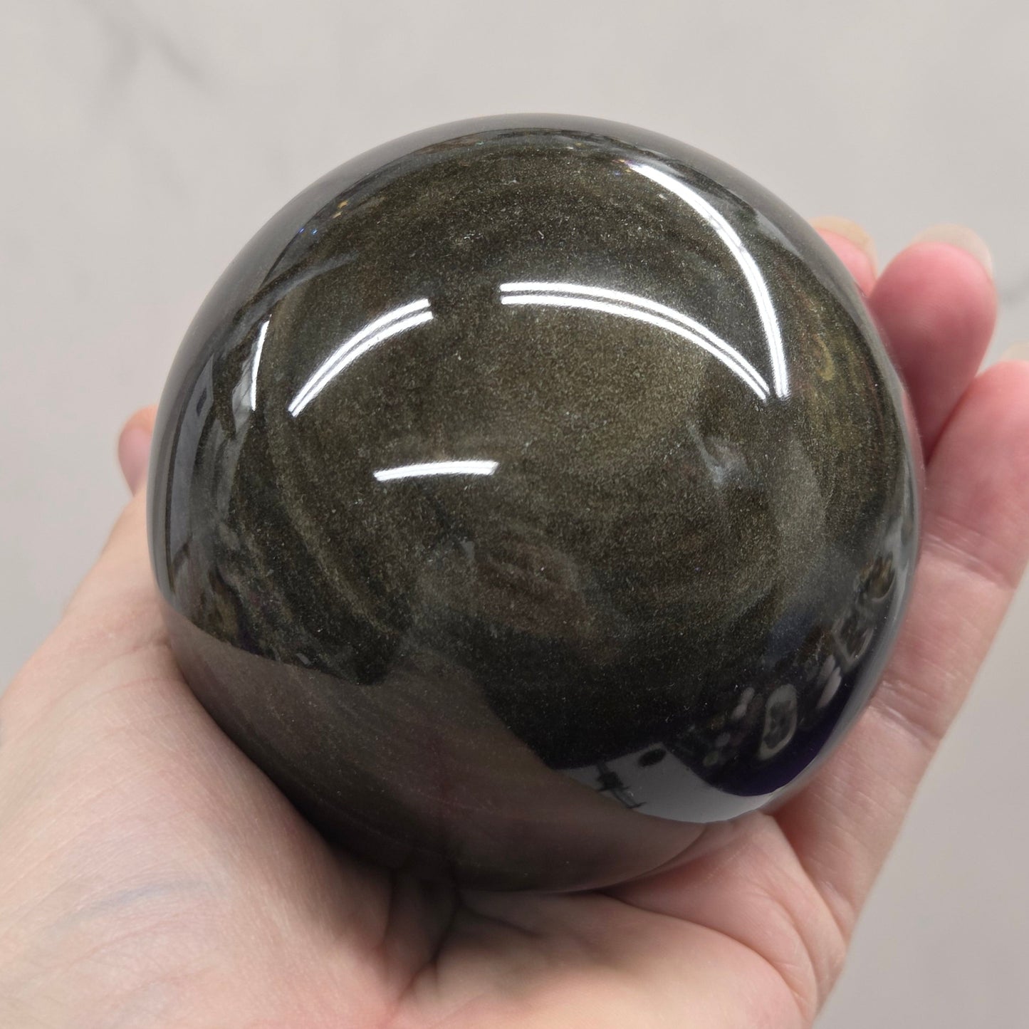 Gold Sheen Obsidian sphere