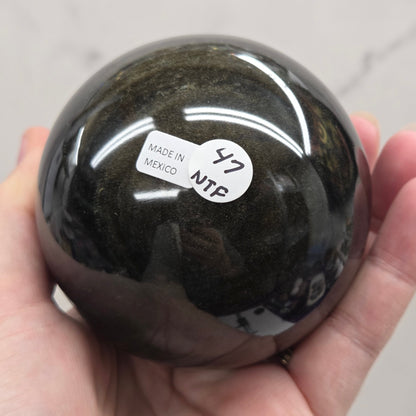 Gold Sheen Obsidian sphere