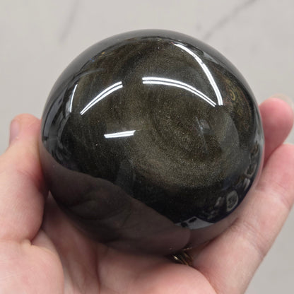 Gold Sheen Obsidian sphere