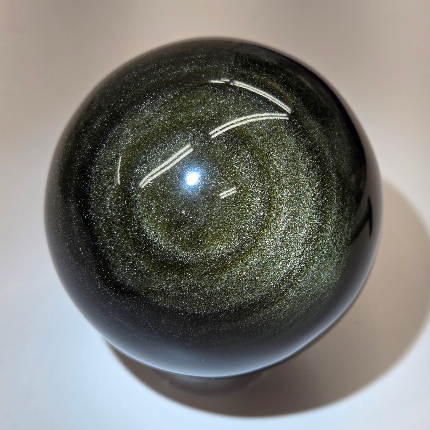 Gold Sheen Obsidian sphere