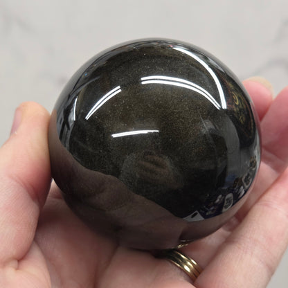 Gold Sheen Obsidian sphere