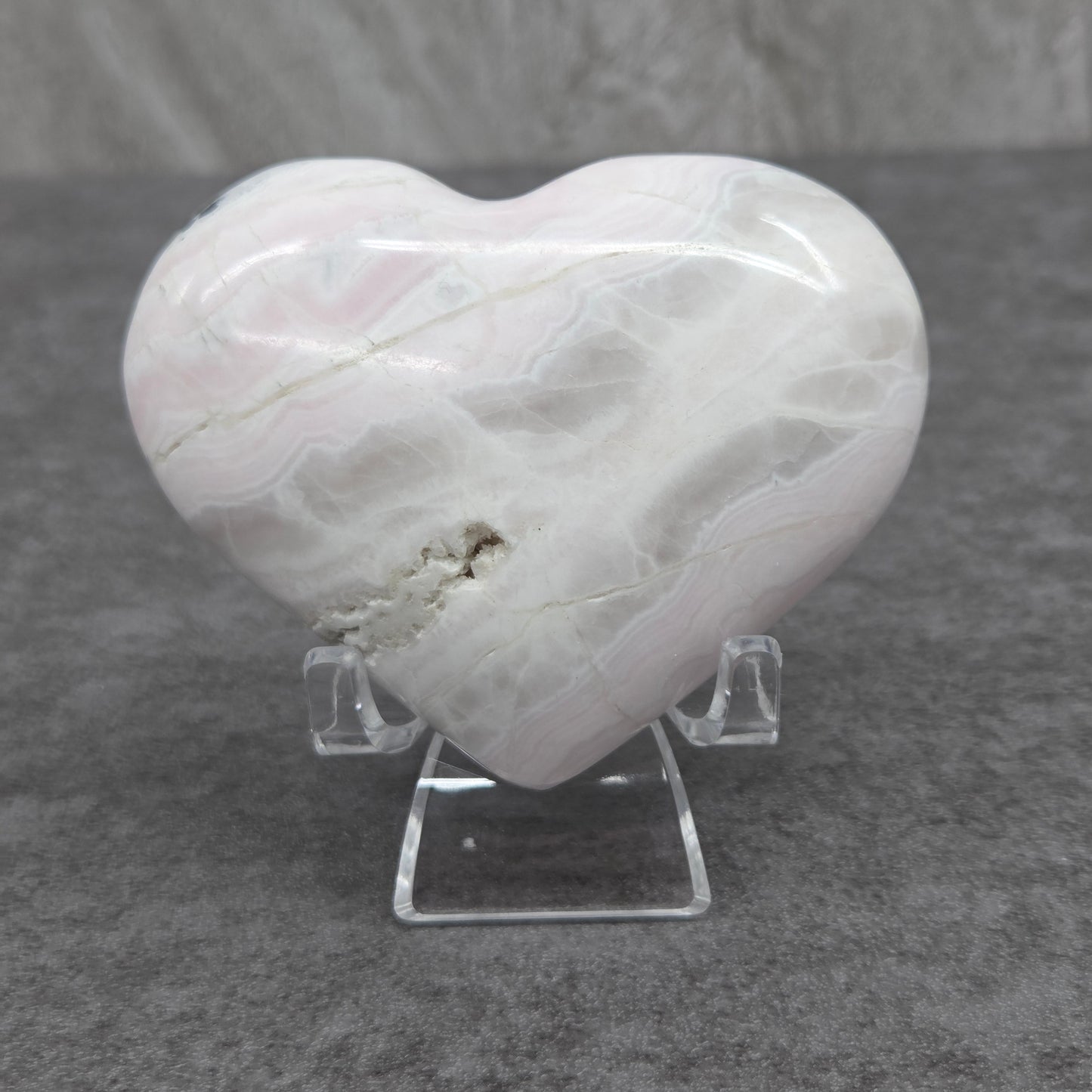 Pink Mangano Calcite heart