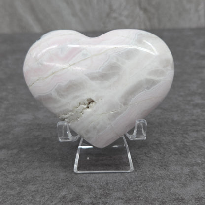 Pink Mangano Calcite heart