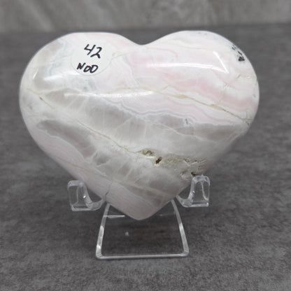 Pink Mangano Calcite heart