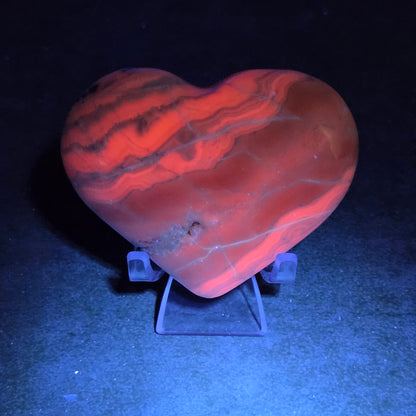 Pink Mangano Calcite heart