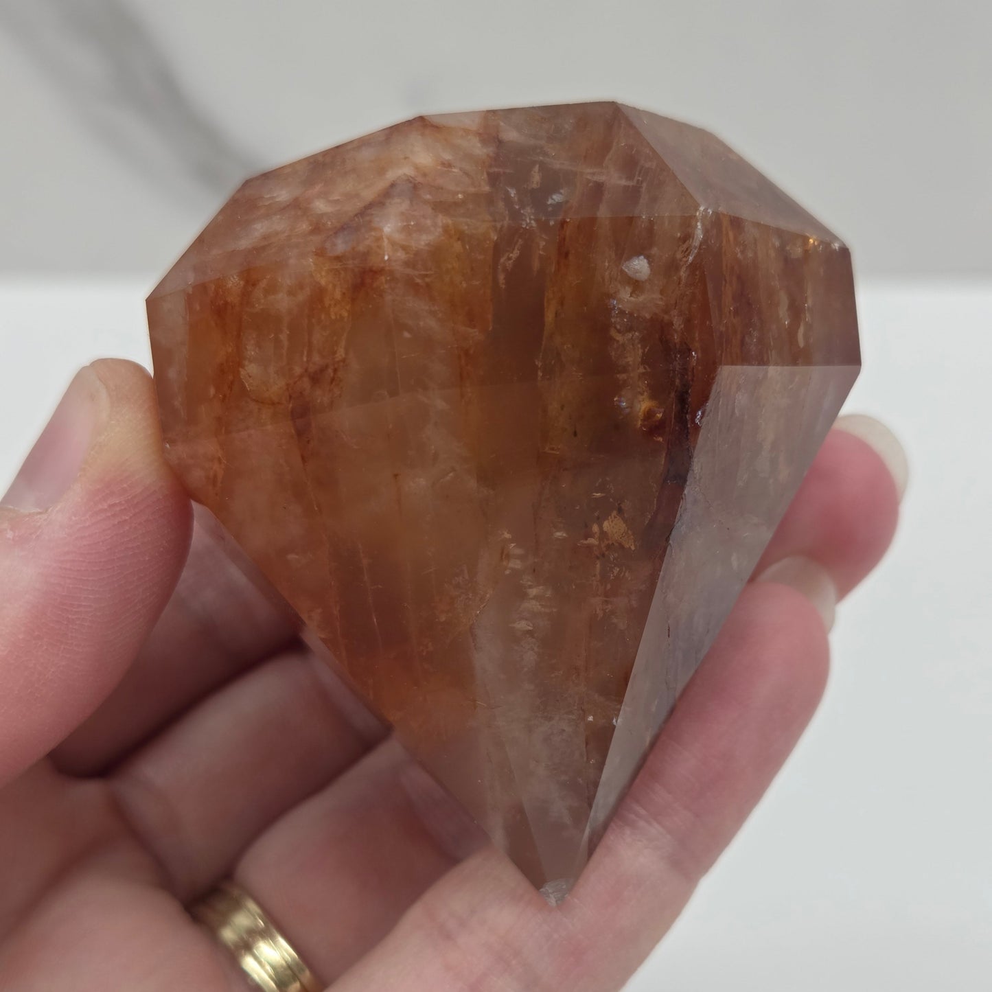 Fire Quartz diamond (on stand)