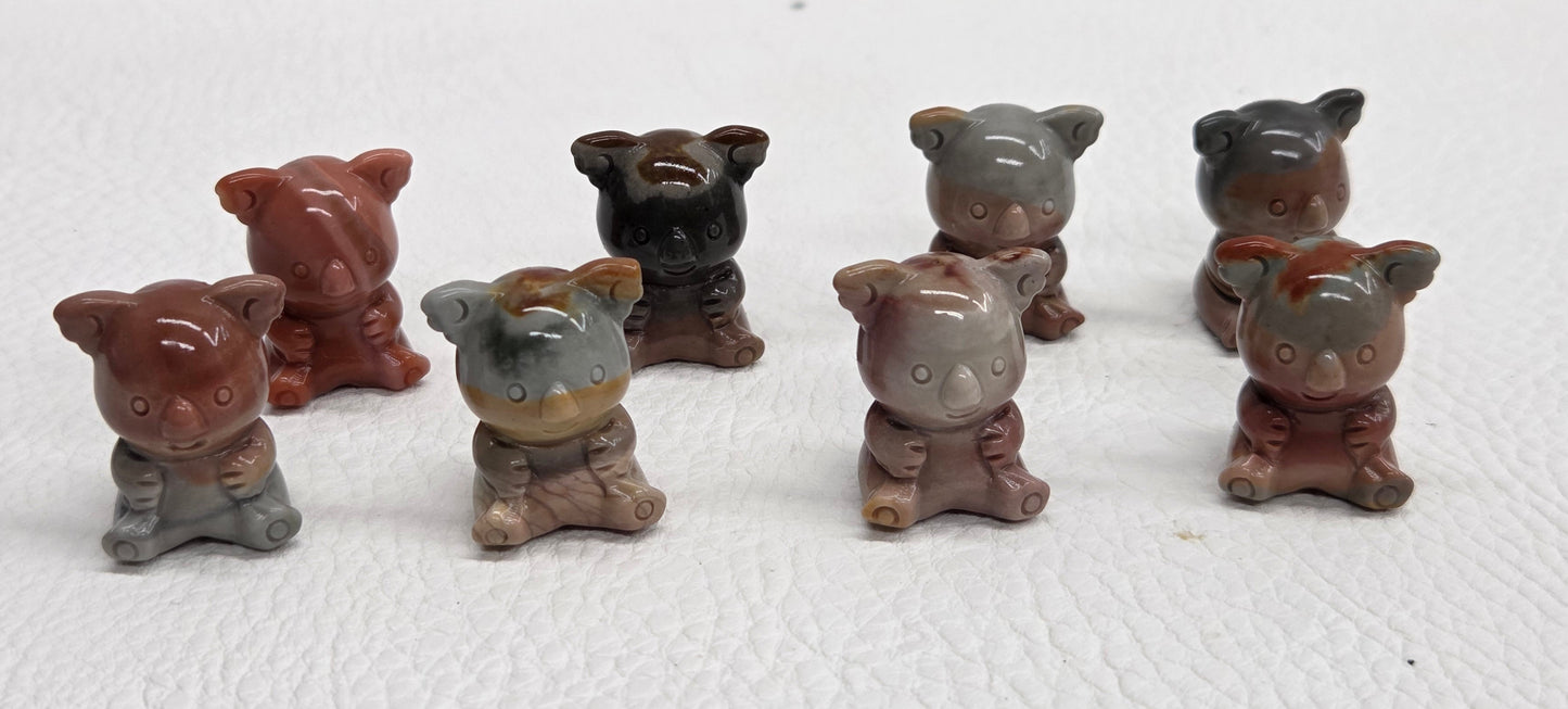 Alashan Agate mini carving - Koala