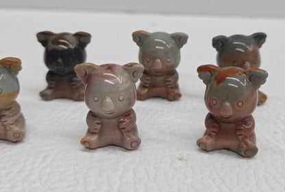Alashan Agate mini carving - Koala