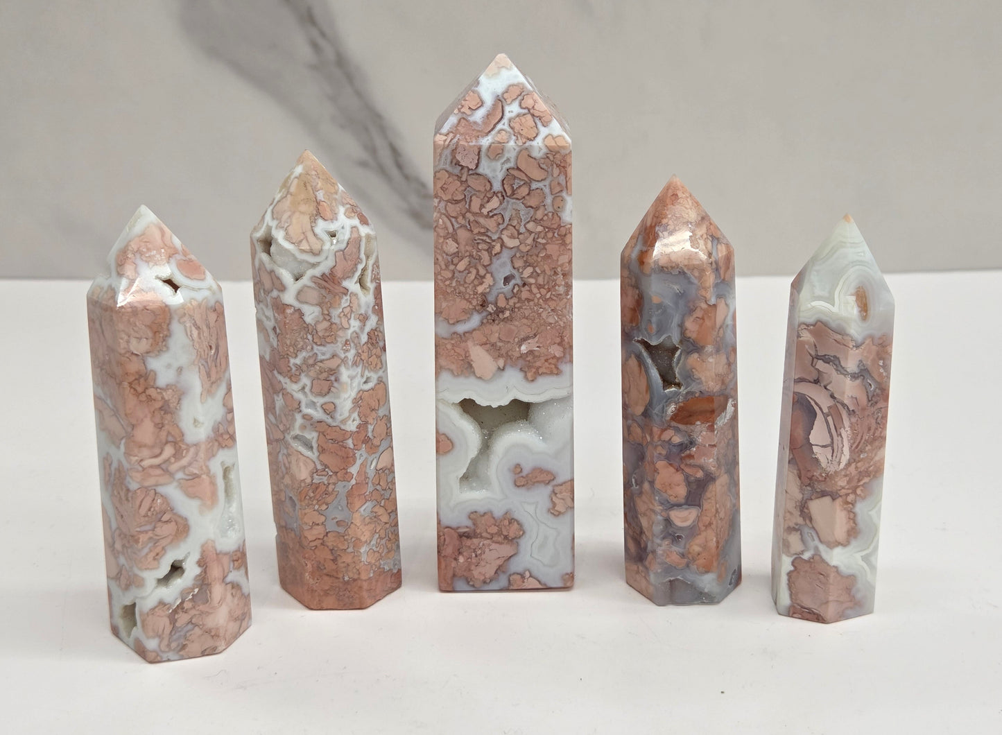 Cotton Candy Agate tower