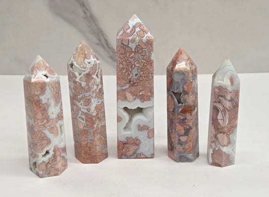 Cotton Candy Agate tower