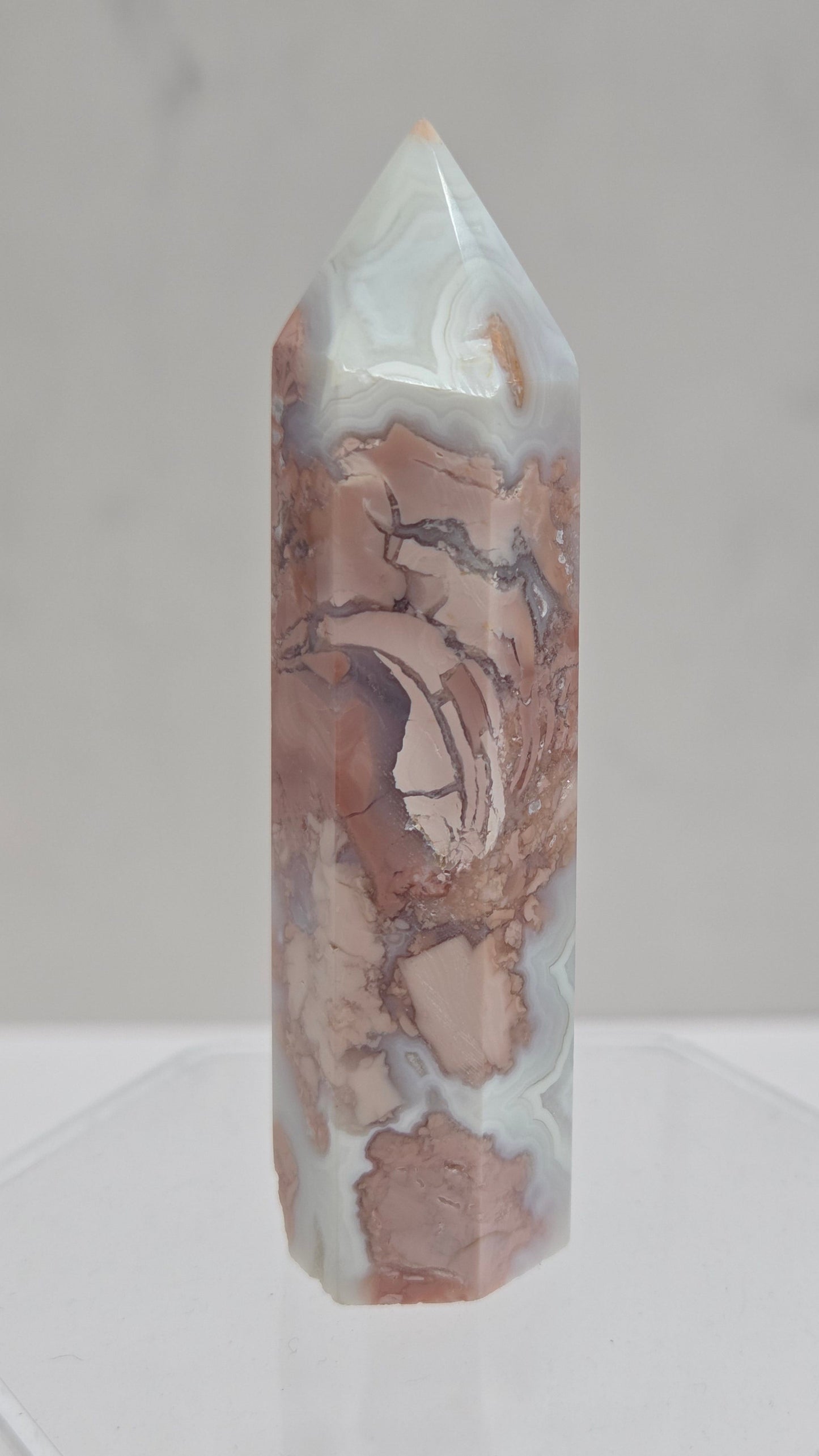 Cotton Candy Agate tower