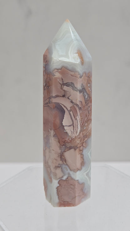 Cotton Candy Agate tower