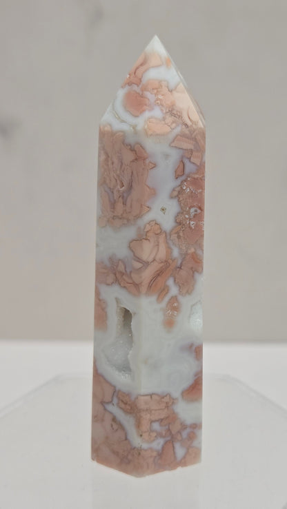 Cotton Candy Agate tower