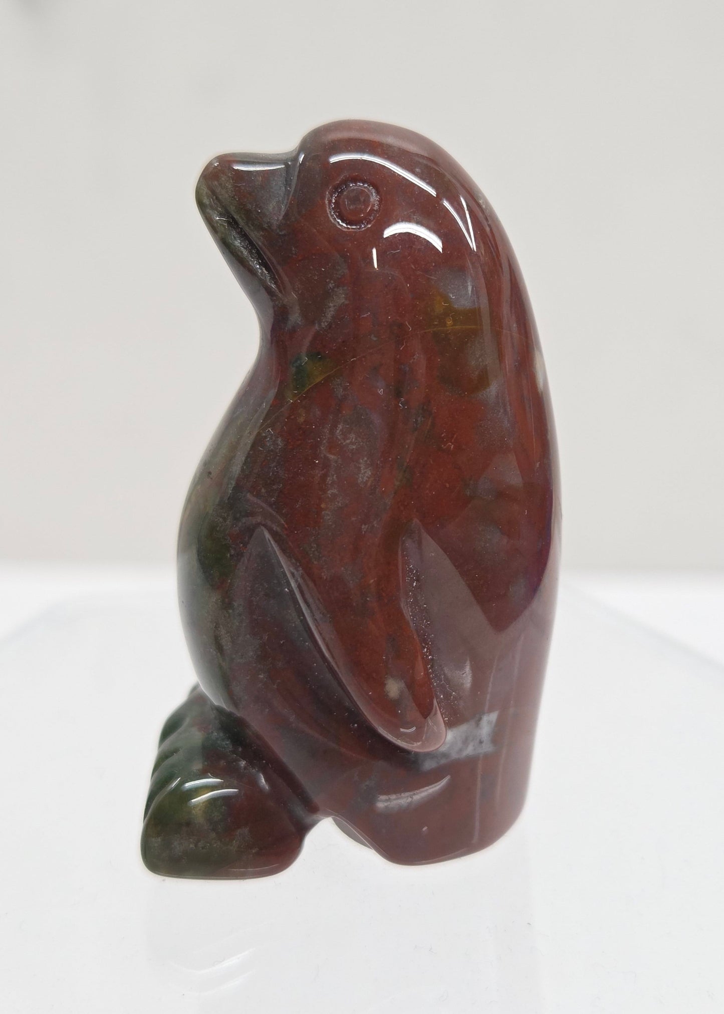 Penguin carving - Ocean Jasper