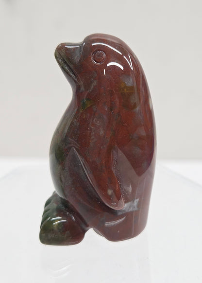 Penguin carving - Ocean Jasper