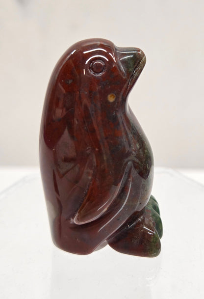 Penguin carving - Ocean Jasper