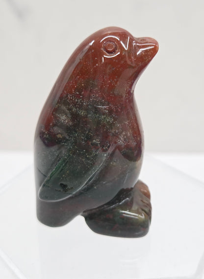 Penguin carving - Ocean Jasper