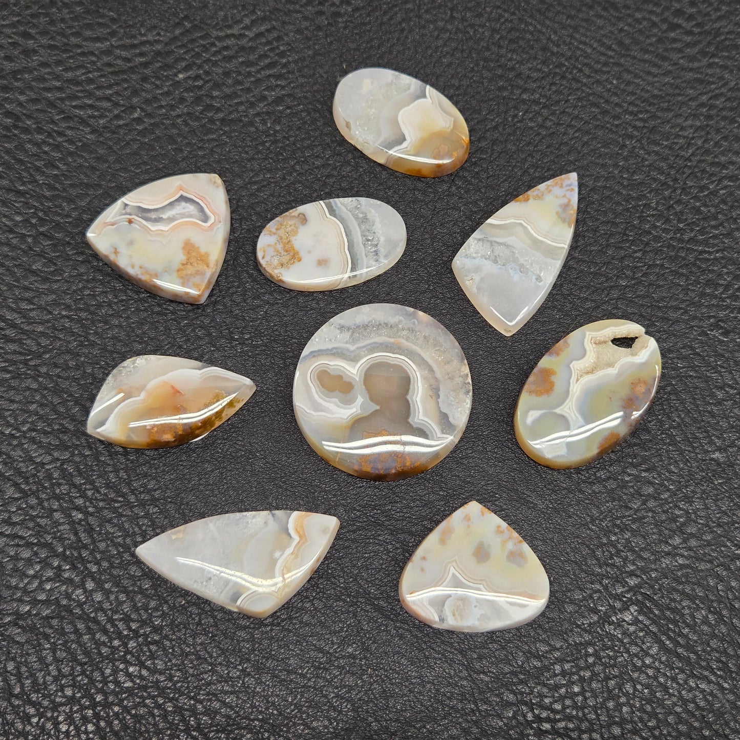 Scenic Moss Agate cabachons