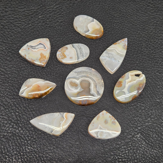 Scenic Moss Agate cabachons