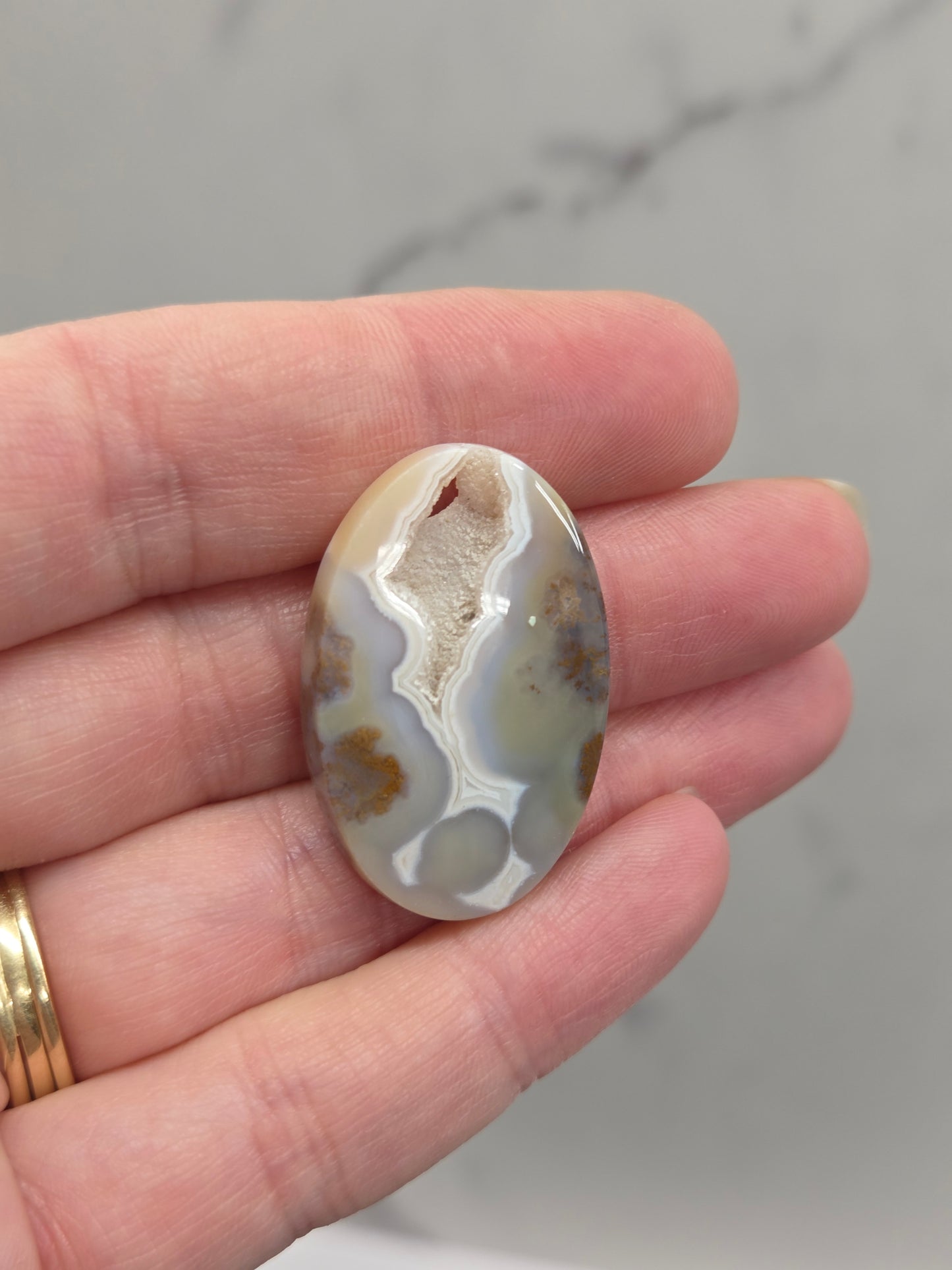 Scenic Moss Agate cabachons