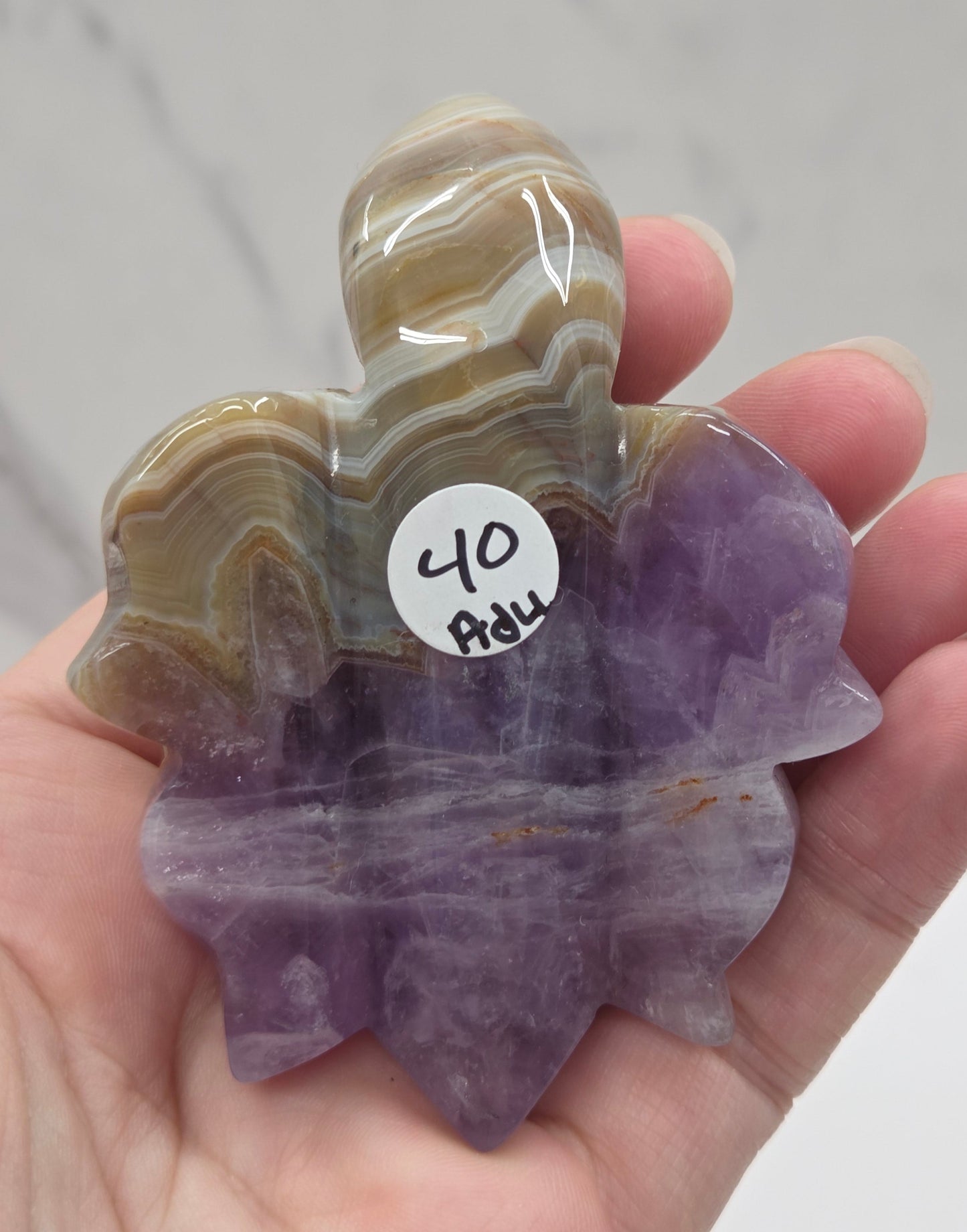 Sea turtle - Amethyst w/ Agate
